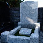 Grey granite headstone