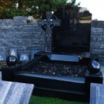 Headstone Black Granite Celtic cross